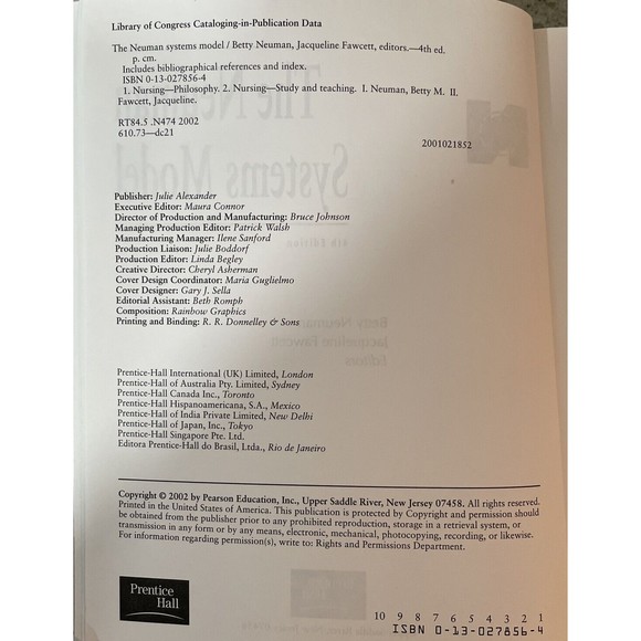 The Neuman Systems Model by Neuman, Betty M.; Fawcett, Jacqueline. 4th Edition - Picture 3 of 3